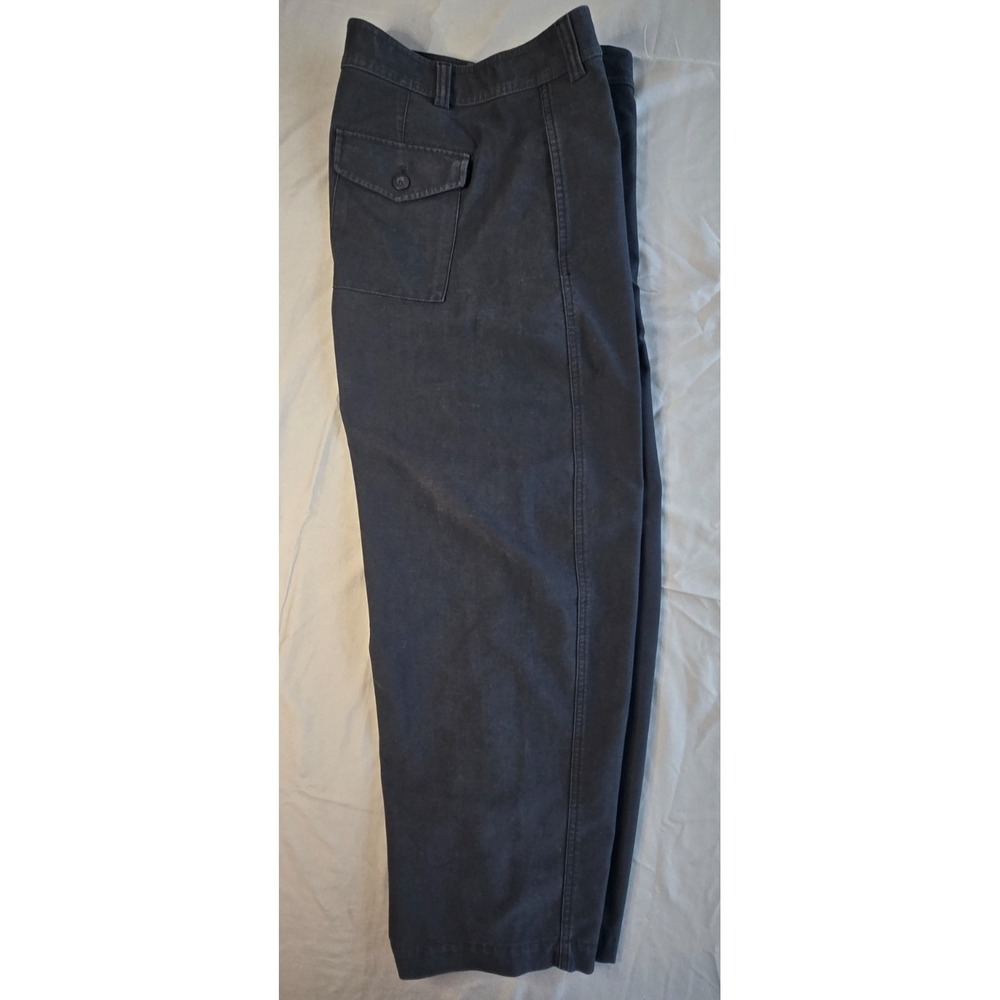 Uniqlo Balloon Pants Minimalis Preppy Colleage Vibe Punk Barrel Shape Navy Blue - Picture 9 of 15